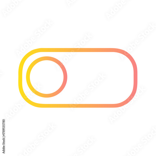 a flat gradient outline icon of a toggle switch for web and graphic design.