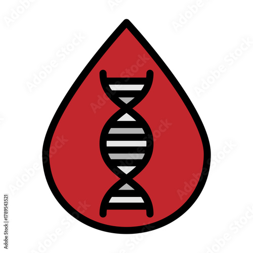 Bloodline Vector Filled Icon Design