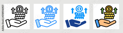 Profitability Icon Collection Set Multiple Style