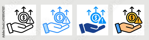 Income Risk Icon Collection Set Multiple Style