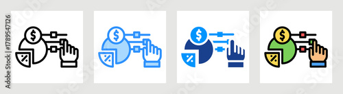 Margin Control Icon Collection Set Multiple Style