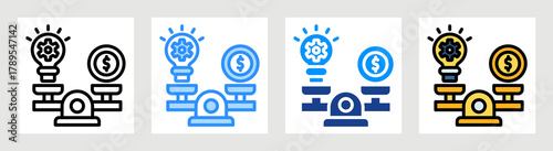 Break Even Point Icon Collection Set Multiple Style