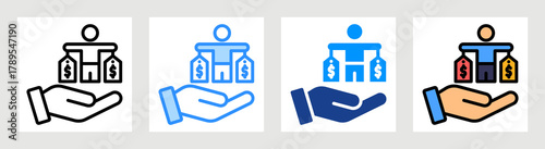 Price Comparison Icon Collection Set Multiple Style