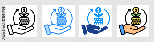 Return On Investment Icon Collection Set Multiple Style