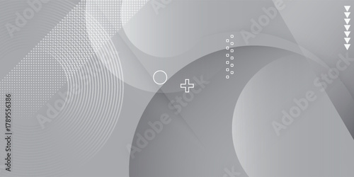 Fluid gray background overlap layer on bright space with lines effect decoration. Modern graphic design element circles style concept for banner.Vector Illustrator