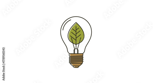 Eco-friendly lightbulb illuminating sustainable energy solutions and innovative green technology, promoting environmental awareness and a brighter future