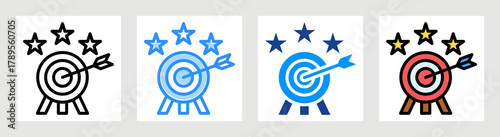 Target Achieve Icon Collection Set Multiple Style