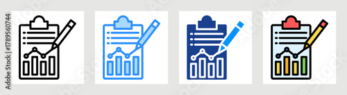 Trend Report Icon Collection Set Multiple Style