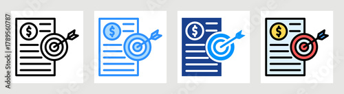 Business Objective Icon Collection Set Multiple Style