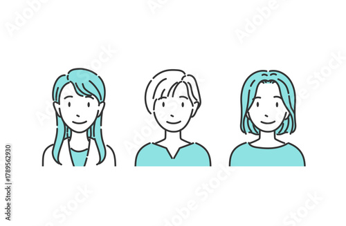 オフィスカジュアルの女性（上半身）