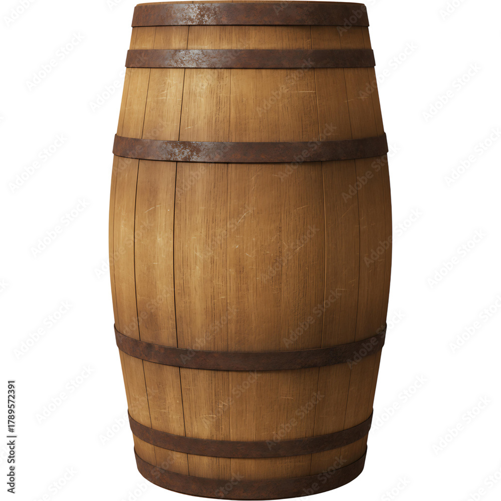 Obraz premium Rustic Wooden Wine Barrel