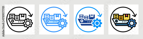 Shipping Automation Icon Collection Set Multiple Style