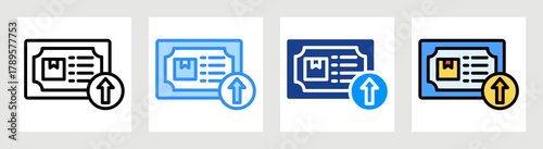 Export License Icon Collection Set Multiple Style