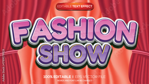 3d text effect illustration fashion show theme