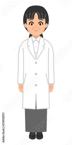 白衣を着た女性のイラスト