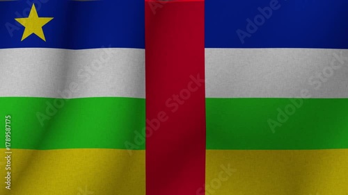 Wallpaper Mural The flag of Central African Republic. The evolving national flag of Central African Republic in 3d format. 1080p HD animation for presentation Torontodigital.ca