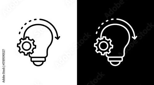 Innovation Progress  White Icon Set Design