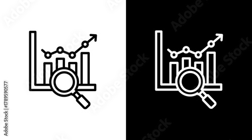 Market Research  White Icon Set Design