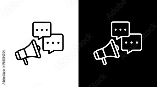 Marketing Campaign  White Icon Set Design