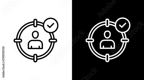 Target Audience  White Icon Set Design