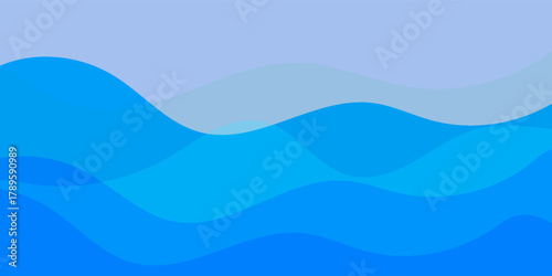 blue sea water illustration wave pattern background design