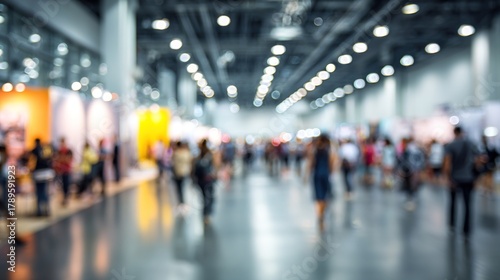 Wallpaper Mural blur people in exhibition hall event trade show expo background. High quality Torontodigital.ca