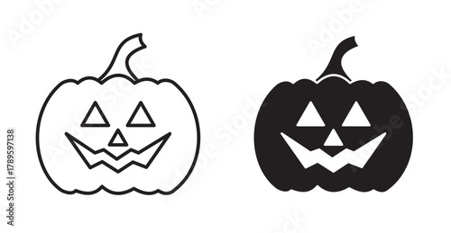 Pumpkin or Jack-o’-lantern icon