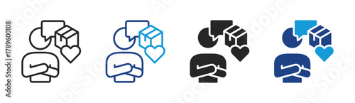 Review icon set multiple style collection