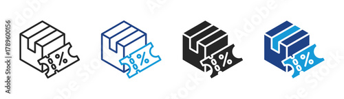 Discount icon set multiple style collection