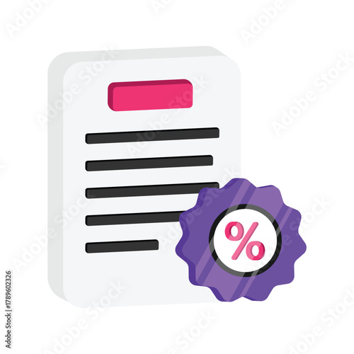 Voucher offer and redeem coupon design Vector Icons

