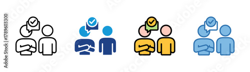 Feedback icon set multiple style collection