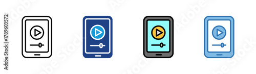 Data Analytics icon set multiple style collection