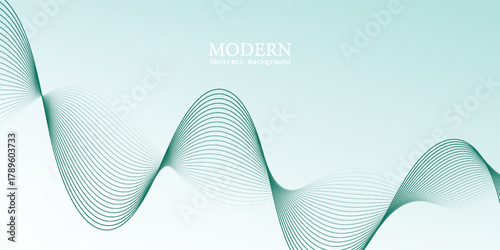 Green curved shape with gold line vector design. Luxury green background. Green abstract background. Luxury style. EPS10, website