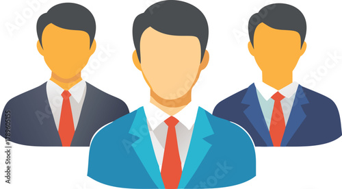 Professional business people user group icon vector illustration