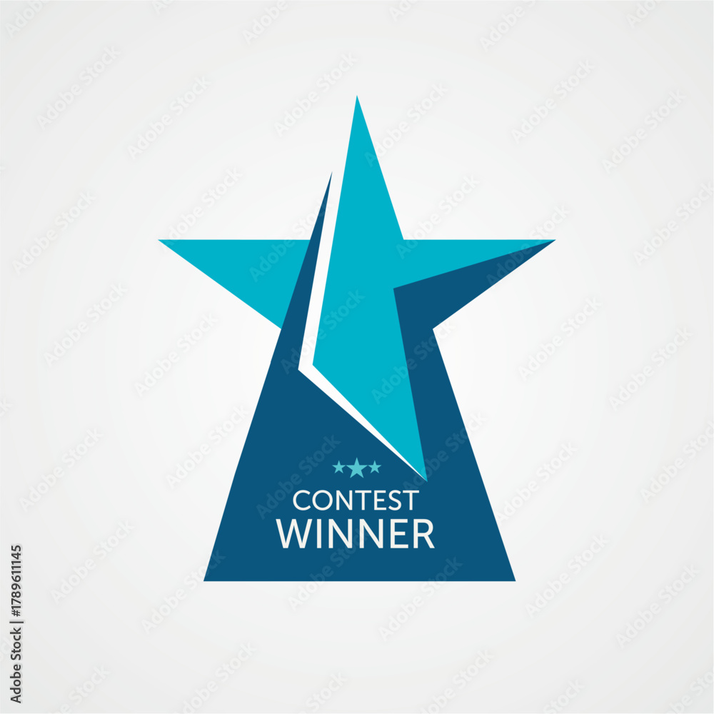 Obraz premium Vector Logo for the Contest Winner