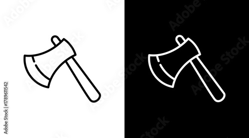 Axe  White Icon Set Design