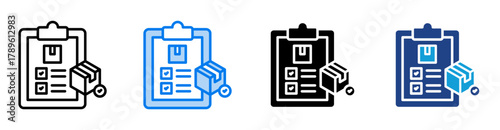 Deliverables icon set multiple style collection