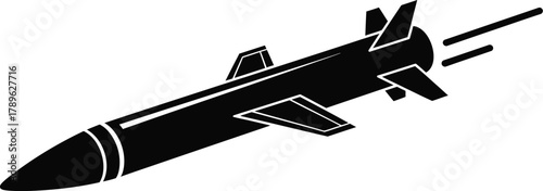 Missile projectile aerospace defense systems drone vector illustration