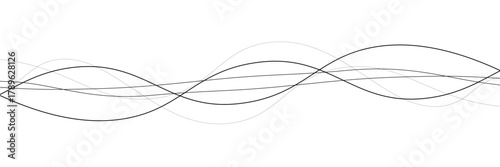 Abstract wave element for design. Digital frequency track equalizer. Stylized line art background. Vector illustration. Wave lines created using blend tool. Curved wavy line, smooth stripe in eps 10.