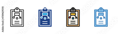 Task Plan icon set multiple style collection
