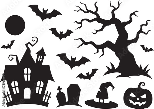 
   Cute Halloween elements vector illustration.


   Cute Halloween elements vector illustration.
