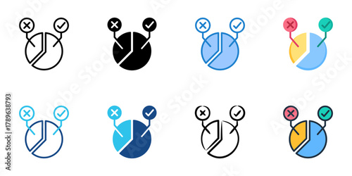 First past the post icon set multiple style collection 
