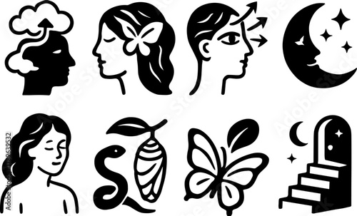 Surreal transformation journey: from mind to moon with nature and dreams