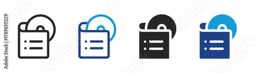 Data Folder icon set multiple style collection