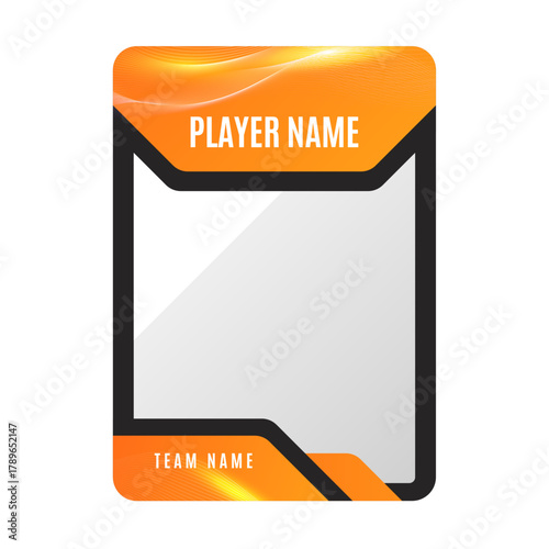 Customizable Sports Trading Card Template – Player & Team Name Editable Vector Design
