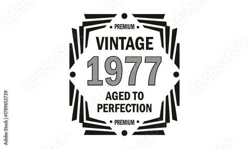 vintage 1977 aged to perfection t shirt design