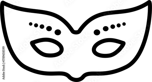 Party mask icon. Masquerade symbol. Vector graphics and not Artificial Intelligence, logo illustration. Replaceable vector design.
