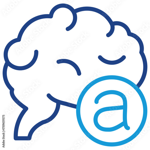 Brain Language Icon