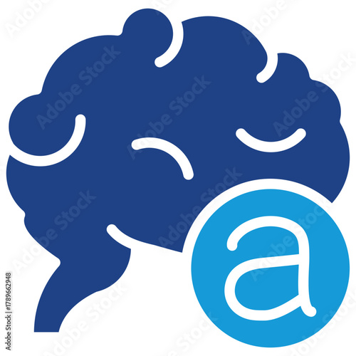 Brain Language Icon