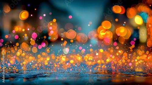 christmas lights background bokeh